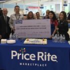 [CREDIT: Price Rite] From left: Rob Goddard, store manager, Price Rite Marketplace of Providence; Andrew Schiff, CEO of Rhode Island Community Food Bank; William Devin, director of operations, Price Rite Marketplace; Joey Hunter, human resources generalist, Price Rite Marketplace; Desiree Franqui, front end manager, Price Rite Marketplace of Cranston; Jessica Feliciano, front end manager, Price Rite Marketplace of Johnston; Daisy Del Valle, front end manager, Price Rite Marketplace of Warwick; Alice Alvarez, top selling cashier at Price Rite Marketplace of Providence; Stephanie Botelho, human resources generalist, Price Rite Marketplace; Glen Ricciarelli, assistant store manager, Price Rite Marketplace of Providence; Karla Rosado, front end manager, Price Rite Marketplace of Woonsocket.