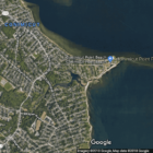 {CREDIT: Google Map Data] Conimicut Point Beach has been closed by the RI Health Department for high bacteria counts.