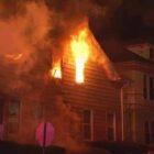 [CREDIT: Warwick Fire Department] Warwick Fire's C Platoon assisted West Warwick, responding with several other departments to a house fire on Curson Street Friday night.