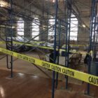 [CREDIT: Rob Borkowski] A view of scaffolding inside the first floor of Council Chambers at Warwick City Hall Feb. 13.