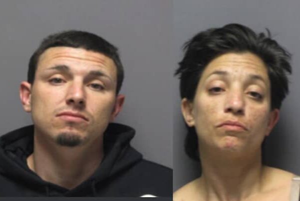 [CREDIT: CPD] Patricia and Matthew Chivers led Cranston Police on a multi-town chase before crashing in East Greenwich, where they were arrested Thursday morning, May 30, 2019.