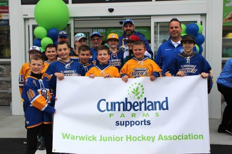 [CREDIT: Cumberland Farms] During the next three weeks, 10 cents from all dispensed beverages purchased at the location will go directly to Warwick Junior Hockey Assocation.