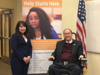 [CREDIT: Langevin's office] RI's United Way 211 hotline has added cybercrime advising and reporting to its repertoire of public services. Above, Langevin and Kristin Judge, the CEO and President of Cybercrime Support Network helped launch the program Monday.