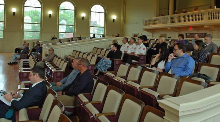 [CREDIT: Rob Borkowski] The crowd for the second day of Warwick Budget Hearings Wednesday, May 29, 2019, starting with the DPW budget.