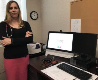 [CREDIT: JH Communications] Mary Walton will be the first physician assistant at CODAC to use the telehealth prescribing system.