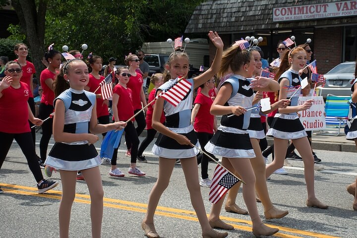 [CREDIT: Mary Carlos] The Carolyn Dutra dancers during the parade July 20, 2019.
