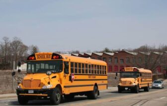[CREDIT: Rob Borkowski] Warwick bus routes were cut short Friday over a reported driver shortage. Both the driver's union and First Student transportation say they're committed to a return to normal service Monday.