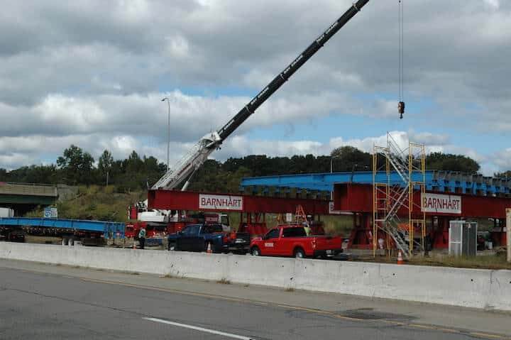[CREDIT: Rob Borkowski] RIDOT is building new bridges to replace Toll Gate and Centerville Road spans in November. The work is taking place on Centerville Road.