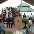 [CREDIT: Rob Borkowski] Councilwoman Donna Travis speaks during Warwick's annual Sept. 11 observance memorial ceremony in 2019.