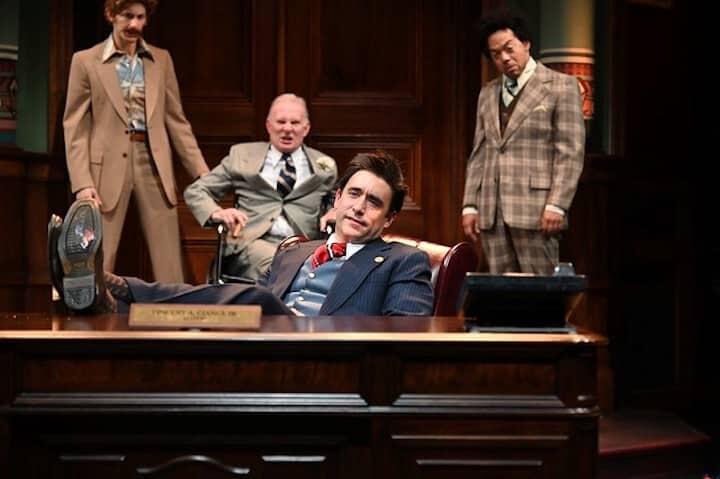 Scott Aiello (from TV’s “Billions”) as Vincecent "Buddy" Cianci in "The Prince of Providence," at Trinity Rep. The play runs through Oct. 20.