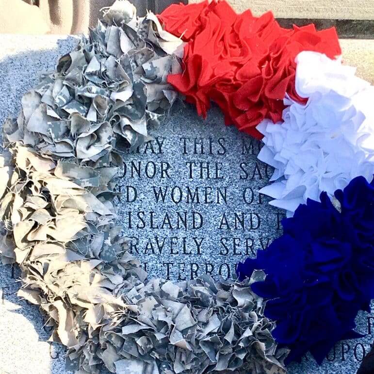 [CREDIT: Kim Wineman] A wreath laid at Warwick Veterans Memorial Park on Veterans Day.