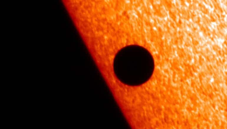 [CREDIT: Hinode JAXA/NASA/PPARC]This image of Mercury passing in front of the sun was captured on Nov. 8, 2006 by the Solar Optical Telescope, one of three primary instruments on the Hinode spacecraft.