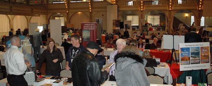 [CREDIT: Rob Borkowski] A lively crowd of interested readers met and discovered authors for all tastes at the RI Author Expo at Rhodes on the Pawtuxet.