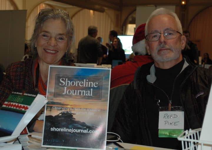 [CREDIT: Rob Borkowski] Dr. Therese Zink and Reed Pike at the RI Author Expo at Rhodes on the Pawtuxet. Zink is the author of several books, including global-health fiction works Mission Rwanda Mission Chechnya.
