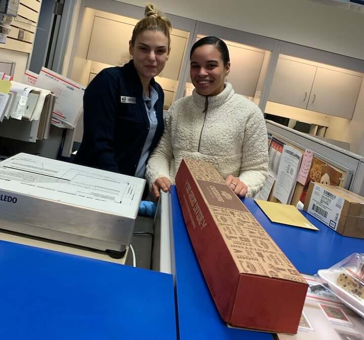 [CREDIT: D'Angelo Sandwiches] D’Angelo of West Warwick delivered a Great Divide sandwich to the West Warwick Post Office at 100 Washington Street   early this month.