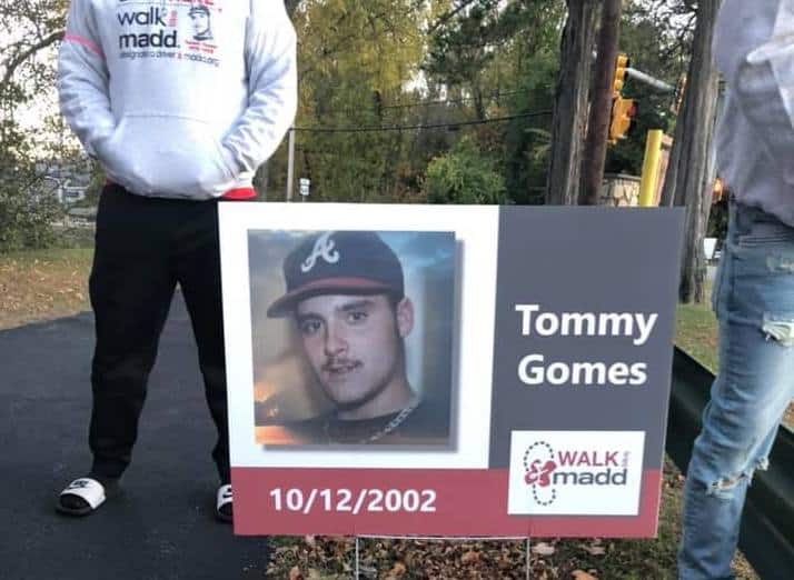 [CREDIT: April Ricci] The annual Walk Like MADD walk honoring the memory of Tommy Gomes, killed in a DUI crash in a car where he was the passenger in 2002.