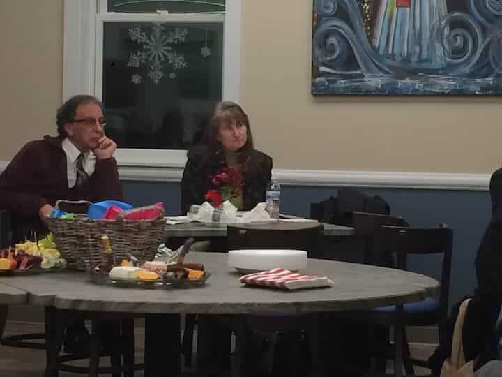 [CREDIT: Rob Borkowski] From left, WTU Executive Director Jim Ginolfi and President Darlene Netcoh at the Tides Cafe at the WACTC Wednesday night. 