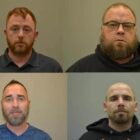 [CREDIT: RISP] From top, left, State Police have charged Jordon Leighty and Nicholas Aldrich with possession and conspiracy in a marijuana dealing investigation. Below, from left, State Police have charged Eric Swanson and Noah Swanson with conspiracy following their investigation.