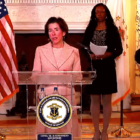 Gov. Gina Raimondo held a press conference March 25 praising RI's delegation on COVID-19 stimulus and expressing concern for travel from New York state, a disease hotspot.