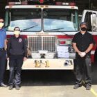 [CREDIT: Iron Works] Iron Works restaurant delivered more than 100 meals to the Warwick Fire Department, Police Department, and Kent Hospital May 15.