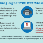 [CREDIT: RI.gov] Due to the current COVID-19 pandemic, the U.S. District Court ruled that candidates may collect signatures electronically to keep themselves and voters safe. All nomination papers must be printed before returning. No completed nomination papers will be accepted back electronically.
