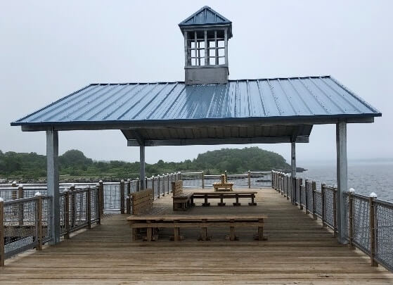 [CREDIT: DEM] The DEM and Mayor Jospeh J. Solomon opened the Rocky Point Fishing Pier July 1, 2020 with a ribbon cutting ceremony.