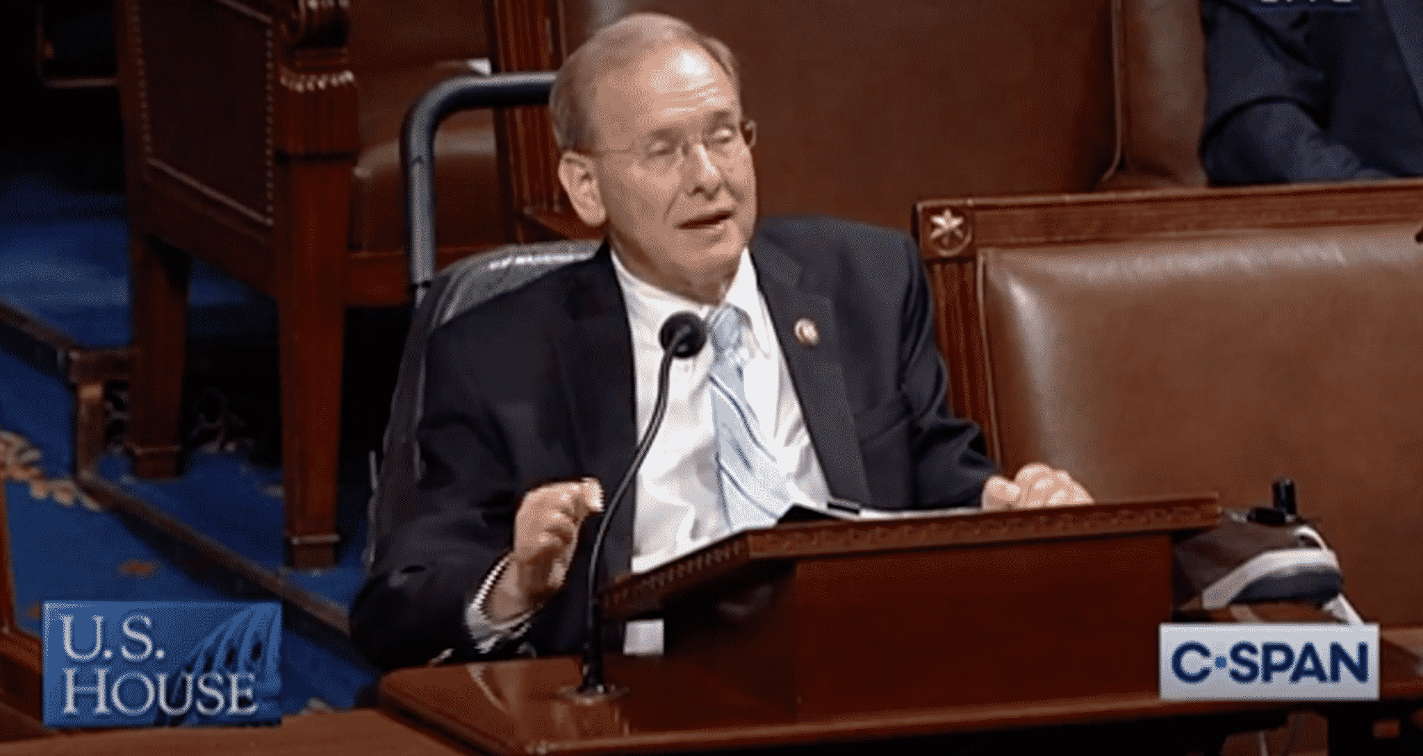 [CREDIT: CSPAN] Congressman Jim Langevin spoke against Postmaster DeJoy's plans for the Post Office Saturday.