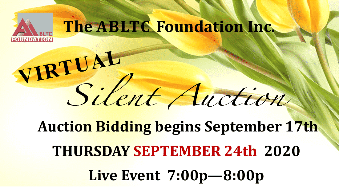 Warwick-based ABLTC Foundation, supporting advocacy for long term-care residents, hosts its 13th Annual Silent Auction to benefit its mission, this time virtually, on Thursday, Sept. 24, at 7 pm. 