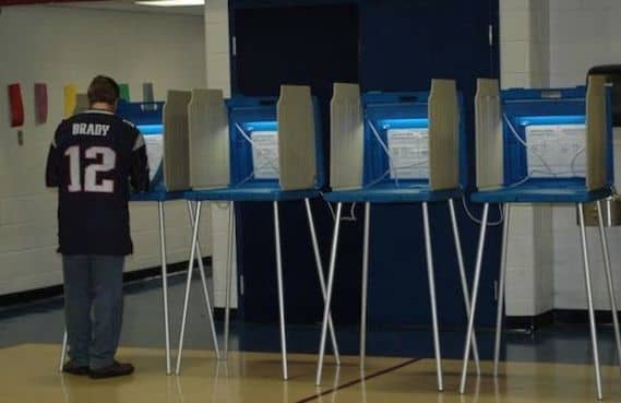[CREDIT: Rob Borkowski] Warwick polling places are limited to 10 for the 2020 statewide primary. Officials recommend familiar mask and distancing precautions, and offer COVID-19 Voting Tips to speed voters through the process Sept. 8.