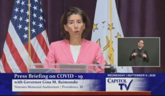 [CREDIT: RI.Gov] Gov. Gina M. Raimondo explained that school returns with more than a dozen K-12 dedicated COVID-19 testing centers during her Sept. 9 pandemic update.