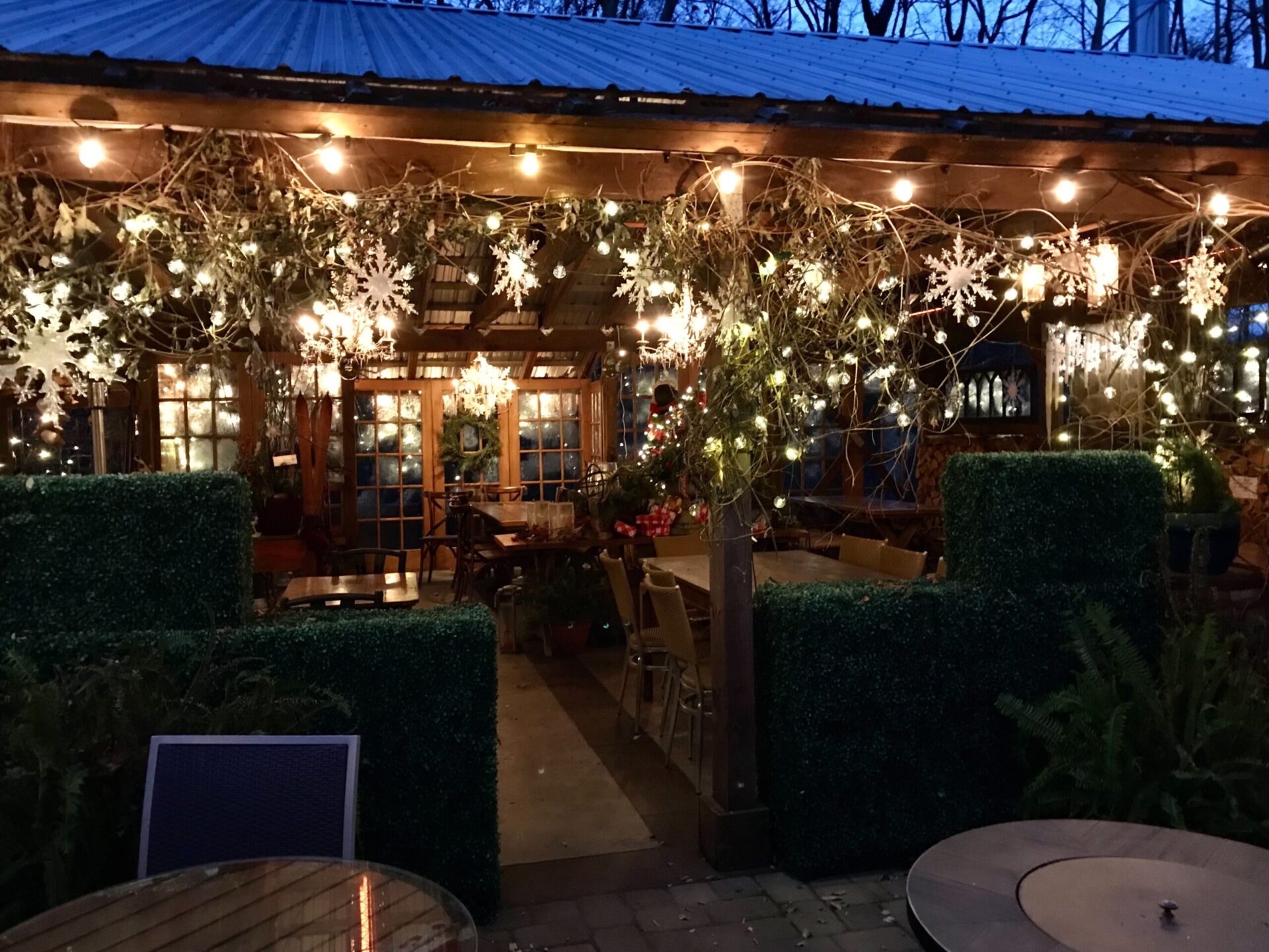 [CREDIT: Treehouse Tavern] A look at the outdoor magic Tree House Tavern Bistro owner Michael Gerard created for outdoor dining this not-so-typical holiday season for Warwick restaurants. 