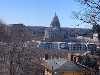 The Rhode Island State House is located at 82 Smith St. Providence.