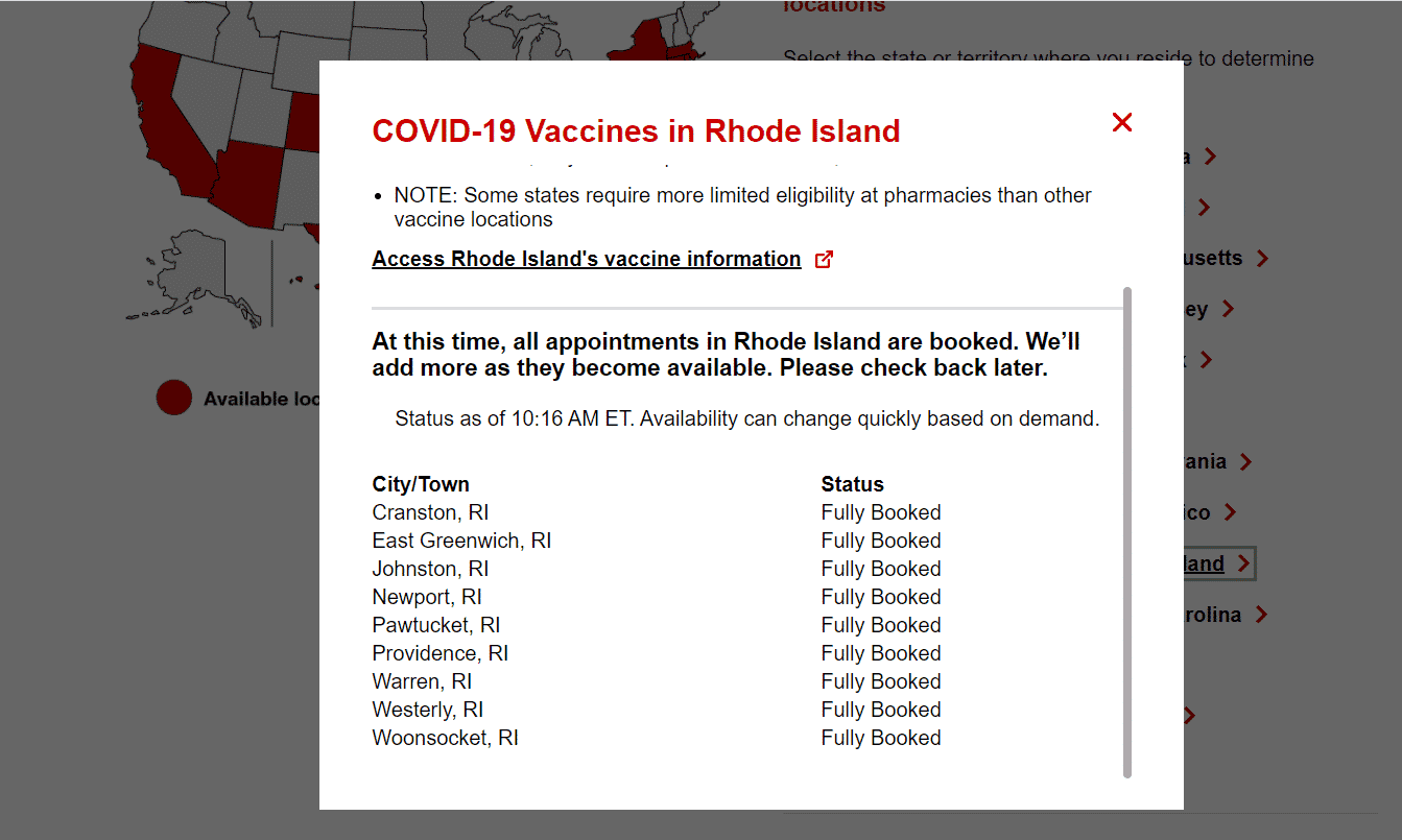[CREDIT: CVS] CVS pharmacies across the state have made educators vaccine eligible, including K-12 teachers, daycare and preschool workers and staff as eligible for the vaccine as of Wednesday morning. 