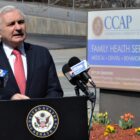 [CREDIT: Sen. Reed's office] Sen. Jack Reed speaks at CCAP, 311 Doric Ave, Cranston, about the need for increasing underserved communities' access to the COVID-19 vaccine.