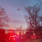 [CREDIT: Rob Borkowski] Rowan's Light Parade of more than 100 first responder vehicles to Rowan Shawn's Doris Avenue home Monday night, sent a helicopter, too.