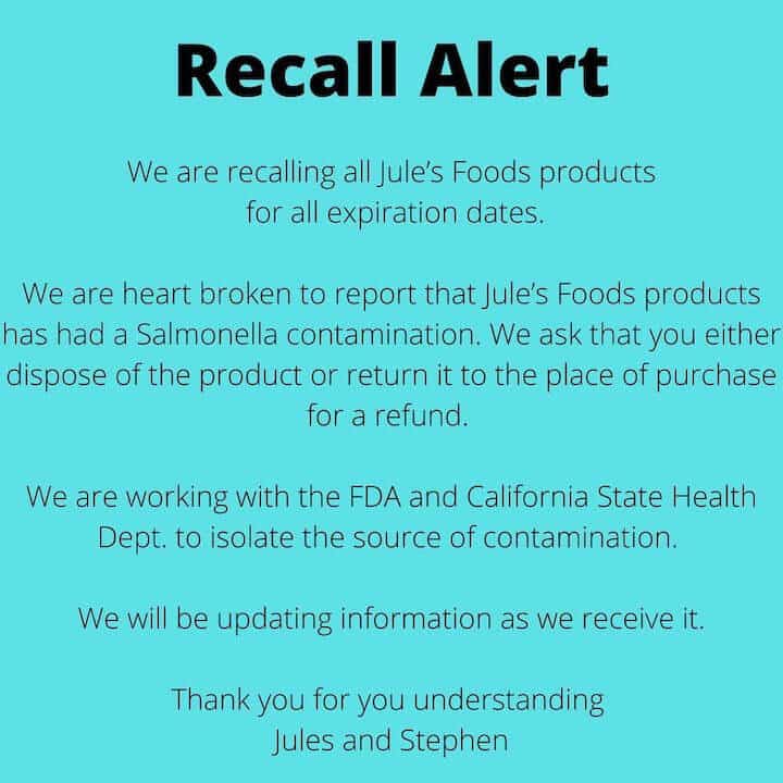 [CREDIT: Jules Foods] A Jules Foods recall affects all its brie and spinach dip products due to a potential salmonella contamination.