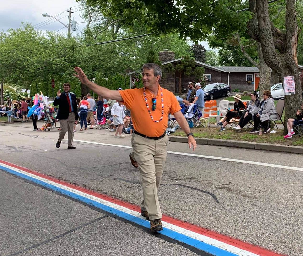 [CREDIT: Gaspee Day Committee] Mayor Frank Picozzi during the 2021 Gaspee Day Parade.