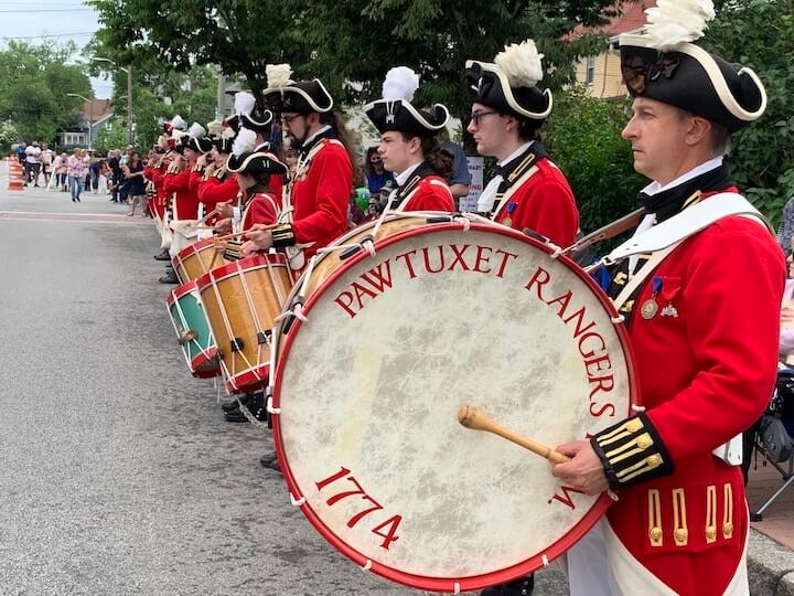 [CREDIT: Rob Borkowski] The Pawtuxet Rangers during the 2021 Gaspee Day Parade.
