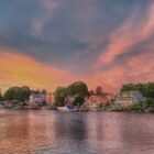 [CREDIT: Lincoln Smith] A view of Pawtuxet Cove at sunset June 27, 2021.