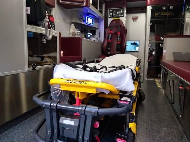 [CREDIT: Lincoln Smith] A look inside the WFD's new rescue truck at Station 2.