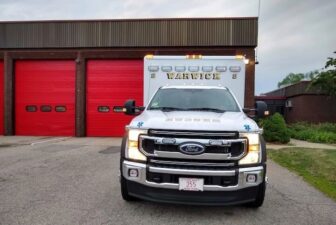 [CREDIT: Lincoln Smith] WFD firefighters new rescue truck was received at Station 2 June 16.