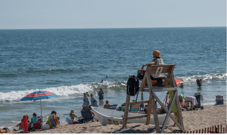 [CREDIT: DEM] East Matunuck State Beach, Narragansett. DEM will begin repairing beaches first this week as it cleans up from Tropical Storm Henri.