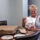 [CREDIT: Papa Ginos] Papa Gino’s Donates Lunch to Dr. Pamela Blogdett, OD & team at Toll Gate Vision, located in Warwick as Part of Ongoing Pizza My Heart Donation Program.