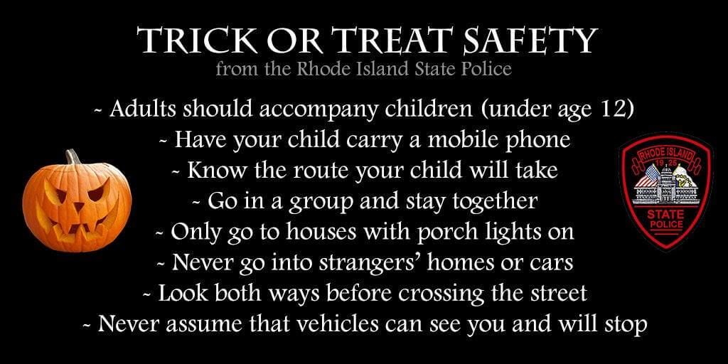 [CREDIT: RI State Police] The RI State Police, AAA and the CDC offer routine Halloween Safety tips for hosts and Trick or Treaters.