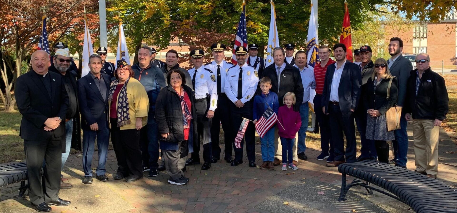 [CREDIT: Kim Wineman] Warwick and state officials gathered Nov. 11 at Warwick Veterans Memorial Park to observe Veterans Day.