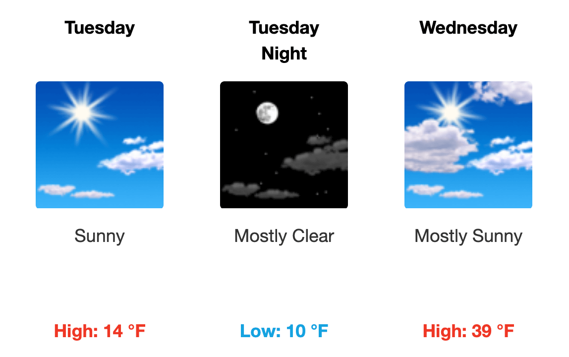 [CREDIT: NWS] There's a deep chill in store for Rhode Island Tuesday.