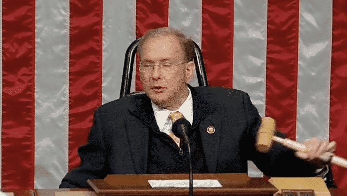 [CREDIT: C-SPAN] Congressman James Langevin presides over the House of Representatives during opening day of the 116th Congress.