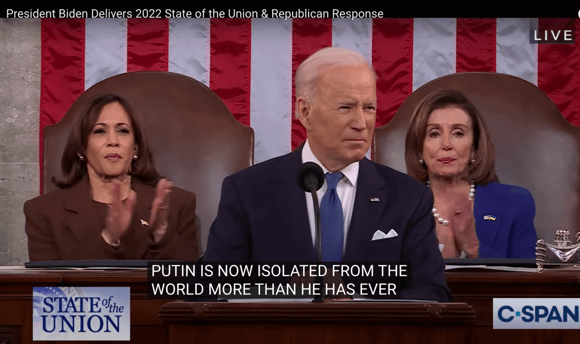 [CREDIT: CSPAN] U.S. President Joe Biden delivered his first State of the Union address Tuesday night. RI Congressman Jim Langevin praised his efforts to oppose Russia President Vladimir Putin's invasion of Ukraine and his leadership during the COVID-19 pandemic.