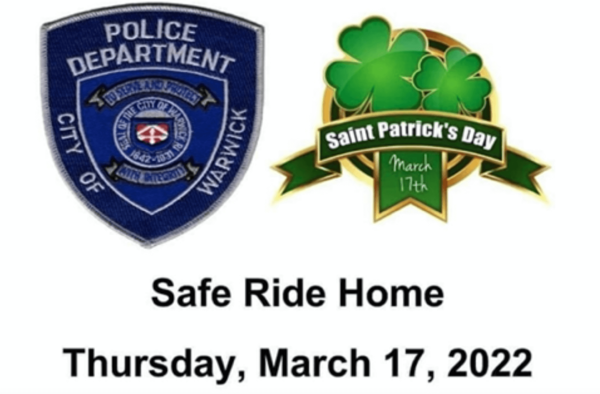 [CREDIT: WPD] The volunteer-driven WPD Safe Rides Program is back getting people safely home this St. Patrick's Day.