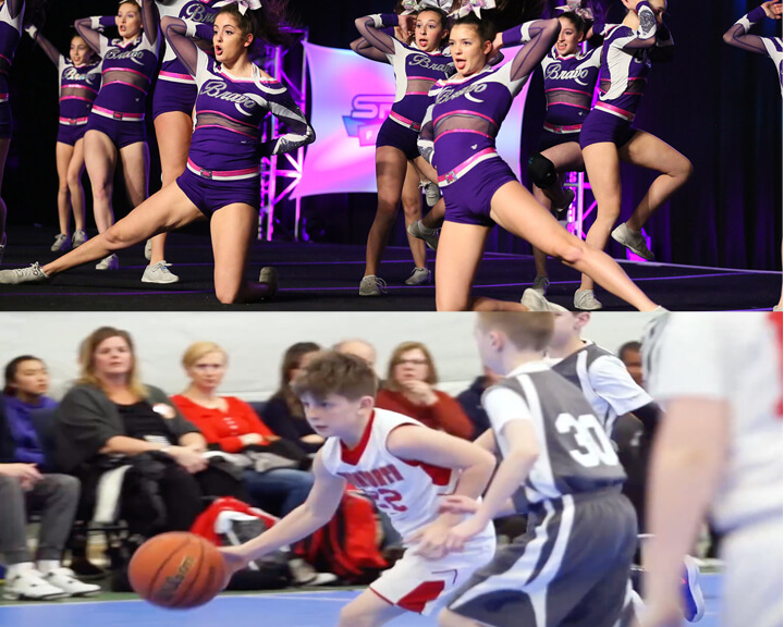The Varsity Spirit’s Spirit Fest Grand Nationals and the New England Basketball Championship tournaments are expected to draw thousands to the Ocean State this weekend.
